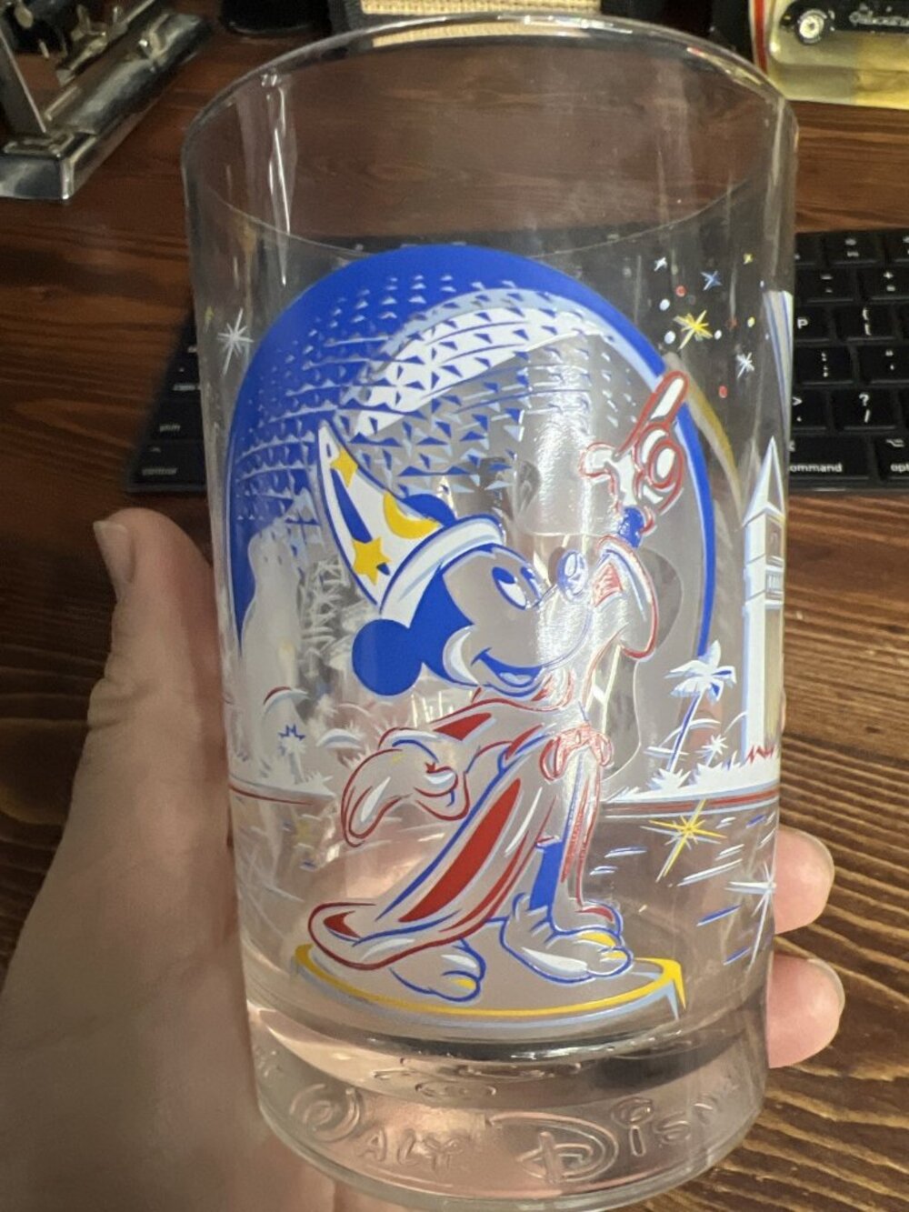 Walt Disney World Epcot Sorcerer Mickey Mouse Glass